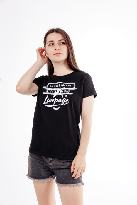 Жіноча футболка To Your Dreams, чорна